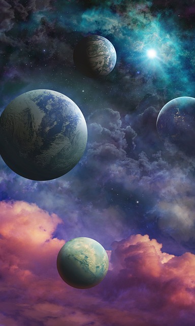 planets, space, planet, universe, moon, galaxy, nature, night sky, astronomy, stars, sky, night, atmosphere, earth, cosmos, clouds, fantasy, star, blue planet